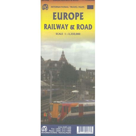 EUROPE RAILWAY & ROAD TRAVEL MAP