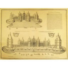 CHATEAU DE CHAMBORD EN 1576 50 CM X 38 CM