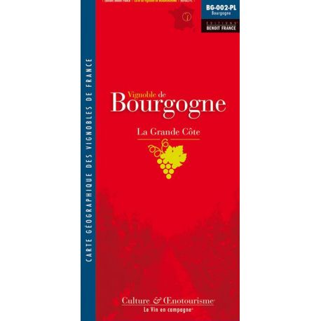 VIGNOBLE DE BOURGOGNE LA GRANDE COTE CARTE PLIEE