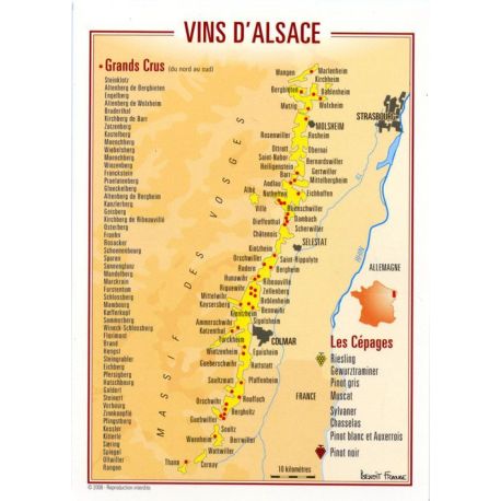 VINS D ALSACE CARTES POSTALES