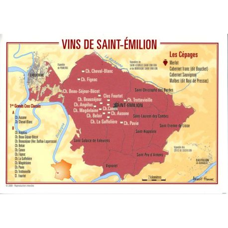 VINS DE SAINT EMILION CARTES POSTALES