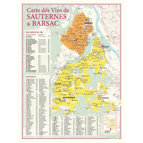 CARTE DES VINS DE SAUTERNES ET BARSAC