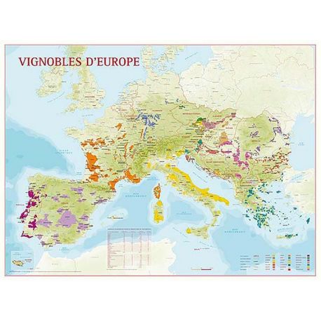 VIGNOBLE D'EUROPE POSTER (25) 88 CM X 66 CM