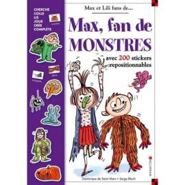 MAX FAN DE MONSTRES LIVRE STICKERS