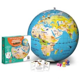 MISSION ANIMAUX STICK'N QUIZ 42CM - GLOBE GONFLABLE
