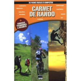 CARNET DE RANDONNEE 35 FICHES A COMPLETER