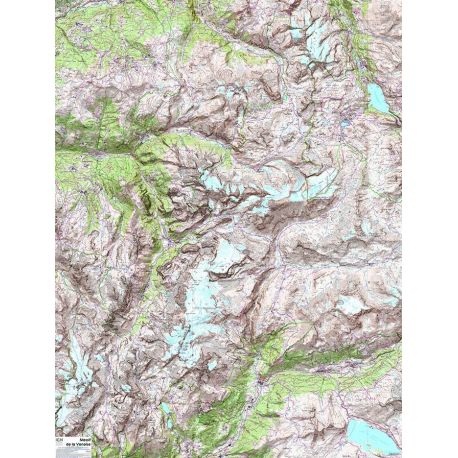 MASSIF DE LA VANOISE POSTER PLASTIFIE  100X132