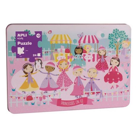 PUZZLE PRINCESSE SUR GLACE 24 PIECES XL