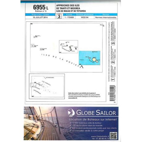 6955L APPROCHES DES ILES DE TAHITI ET DE MOOREA