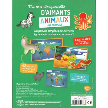 ANIMAUX DU MONDE - MA POCHETTE D'AIMANTS