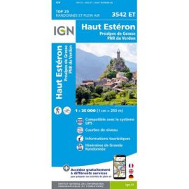 3542ET HAUT ESTERON, PREALPES DE GRASSE, PNR DU VERDON / RECTO