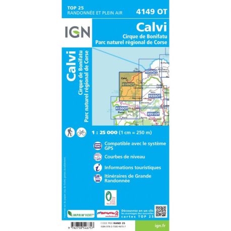 4149OT CALVI - CIRQUE DE BONIFATU PNR DE CORSE