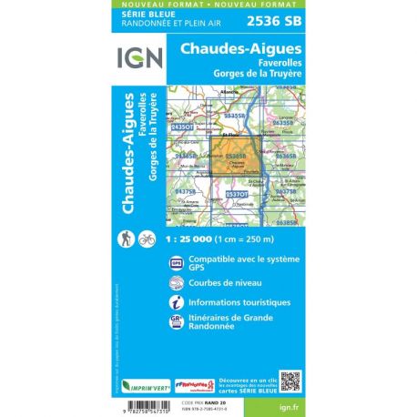 2536SB CHAUDES-AIGUES FAVEROLLES GORGES DE LA TRUYERE