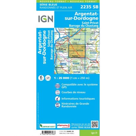 2235SB ARGENTAT-SUR-DORDOGNE SAINT PRIVAT BARRAGE DU CHASTANG