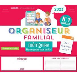 ORGANISEUR FAMILIAL  CALENDRIER SEPT 2022 - DEC 2023