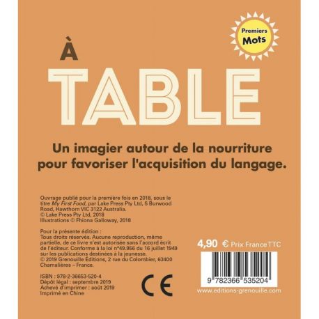 IMAGIER A TABLE