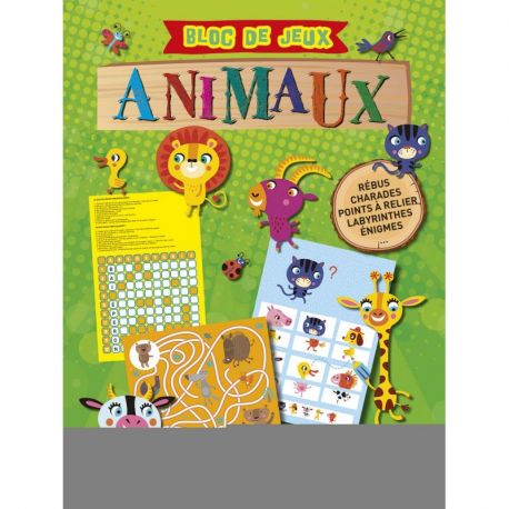 BLOC DE JEUX SPECIAL ANIMAUX - 7 ANS ET +