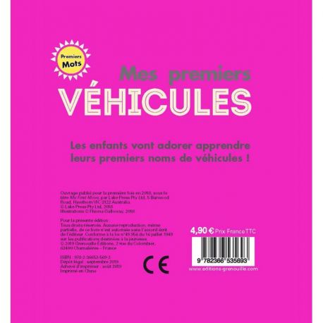 IMAGIER MES PREMIERS VEHICULES