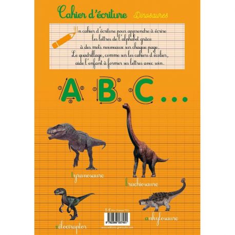 CAHIER D'ÉCRITURE - DINOSAURES