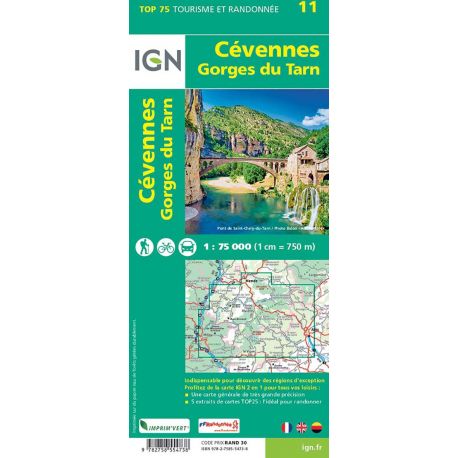 TOP75011 CEVENNES GORGES DU TARN