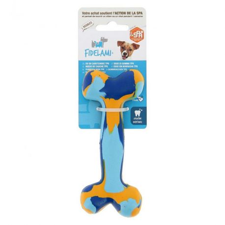 OS CAOUTCHOUC ROBUSTE - JEU EDUCATIF POUR CHIEN 15 CM