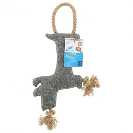 DOUDOU CHIEN TISSU ET CORDE SONORE