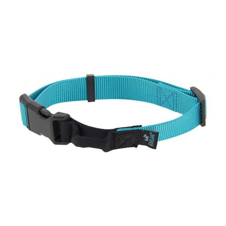 COLLIER-BOUCLE TEXTILE SILENCIEUSE TURQUOISE - L 37 A 55 CM