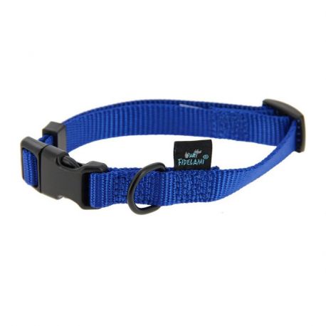 COLLIER POUR CHIEN SIGNATURE NYLON RESISTANT BLEU - S 25 A 35 CM