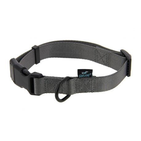 COLLIER POUR CHIEN SIGNATURE NYLON RESISTANT GRIS - L 37 A 55 CM