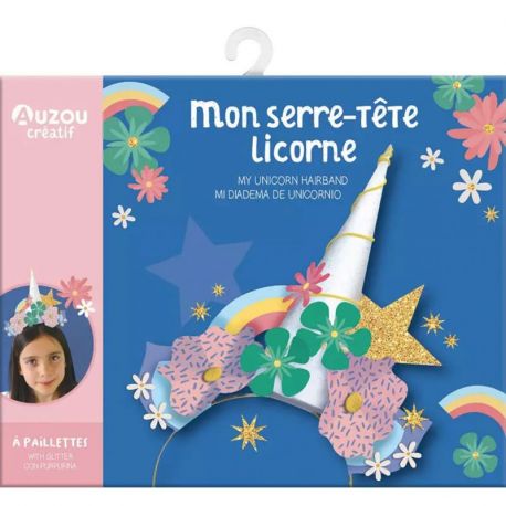 MON SERRE-TETE LICORNE -MA POCHETTE D'ARTISTE