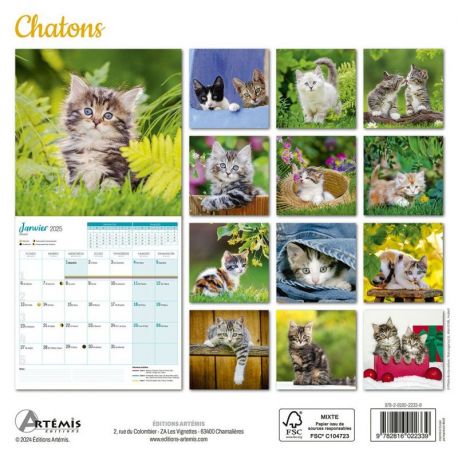 CALENDRIER CHATONS 2025