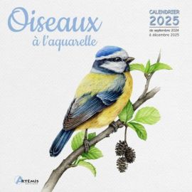 CALENDRIER OISEAUX A L'AQUARELLE 2025