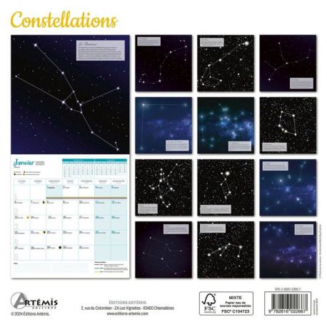 CALENDRIER CONSTELLATIONS 2025