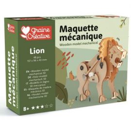 LION - MAQUETTE EN BOIS 3D MECANIQUE
