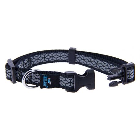 COLLIER MOTIF REFLECHISSANT NOIR S  28 A 40 CM