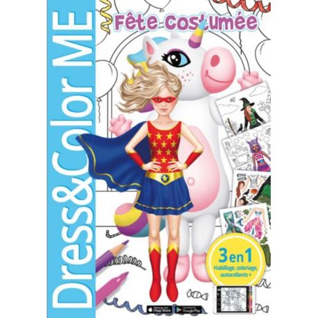 FETE COSTUMEE MINI DRESS AND COLOR ME 3 EN 1