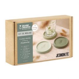 KIT 3 SOUS VERRES AVEC MOTIF JESMONITE & GRAINE CREATIVE