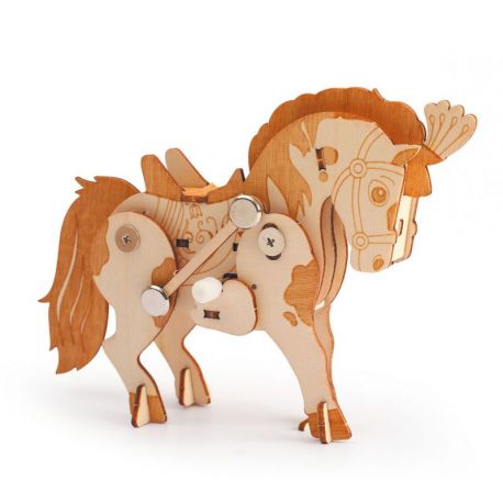 CHEVAL - MAQUETTE EN BOIS 3D MECANIQUE