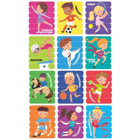 PUZZLE BATONNETS SPORTS 12 EN 1 - 36 PIECES