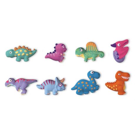 COFFRET MES 8 MAGNETS DINOS A REALISER EN PLATRE ET A PEINDRE