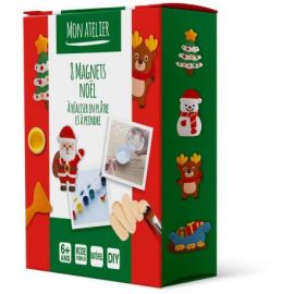 COFFRET MES 8 MAGNETS DE NOEL A REALISER EN PLATRE ET A PEINDRE