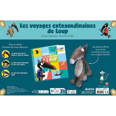 LES VOYAGES EXTRAORDINAIRES DE LOUP 3 HISTOIRES ET 1 PELUCHE