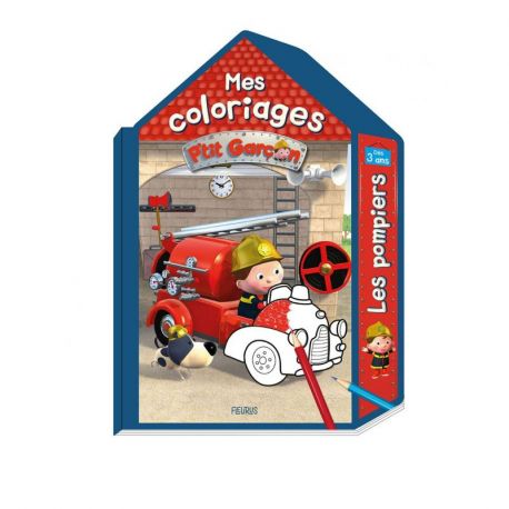 LES POMPIERS - COLORIAGE MAISON P'TIT GARCON