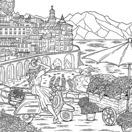 BORD DE MER COLORIAGE ADULTE