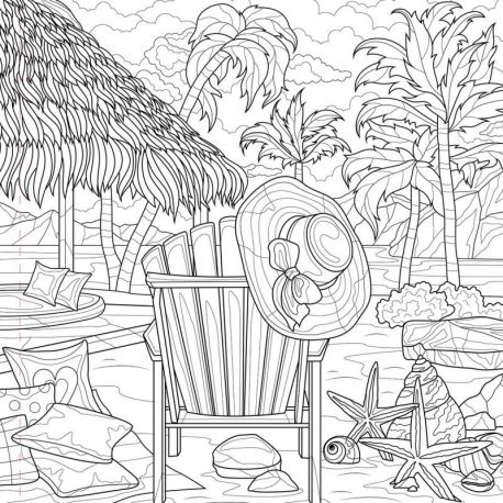 BORD DE MER COLORIAGE ADULTE