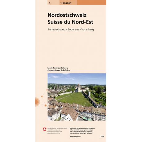 CARTE NATIONALE SUISSE N°2 NORDOST-SCHWEIZ