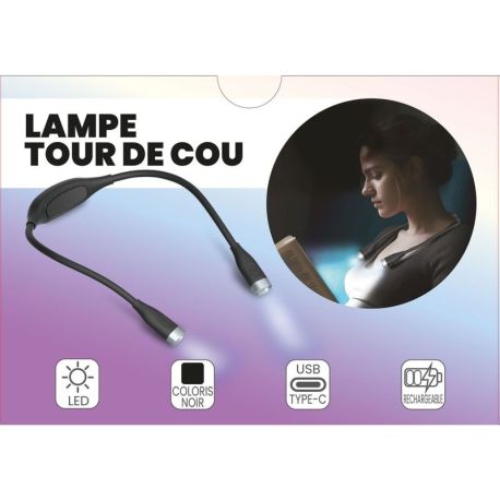 LAMPE NOIRE RECHARGEABLE TOUR DE COU