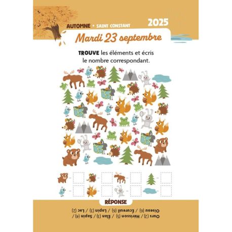 MON PREMIER CALENDRIER D'ECOLE 2025-2026