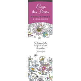 ELOGE DES FLEURS MARQUE-PAGES  A COLORIER