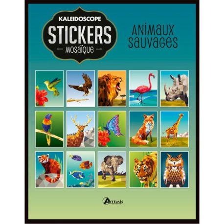 ANIMAUX SAUVAGES - STICKERS MOSAIQUE